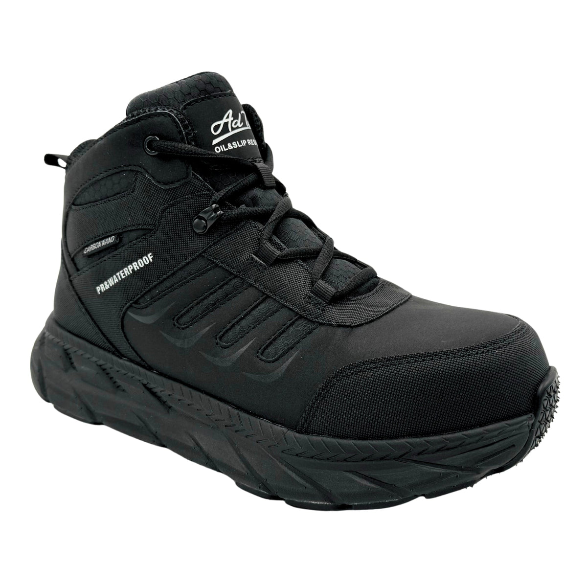 AdTec mens ultralight 6-inch safety toe mid-cut work boot with lace-up closure