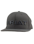 Ariat men's structured snapback cap with embroidered logo and perforated side panels