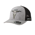 Ariat FlexFit 110 trucker cap with embroidered Aztec longhorn skull on front panel