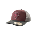 Ariat men's snapback trucker cap with 3D embroidered shield logo on front panel
