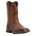 Ariat youth western cowboy boot with square toe and pull-on tabs, side view