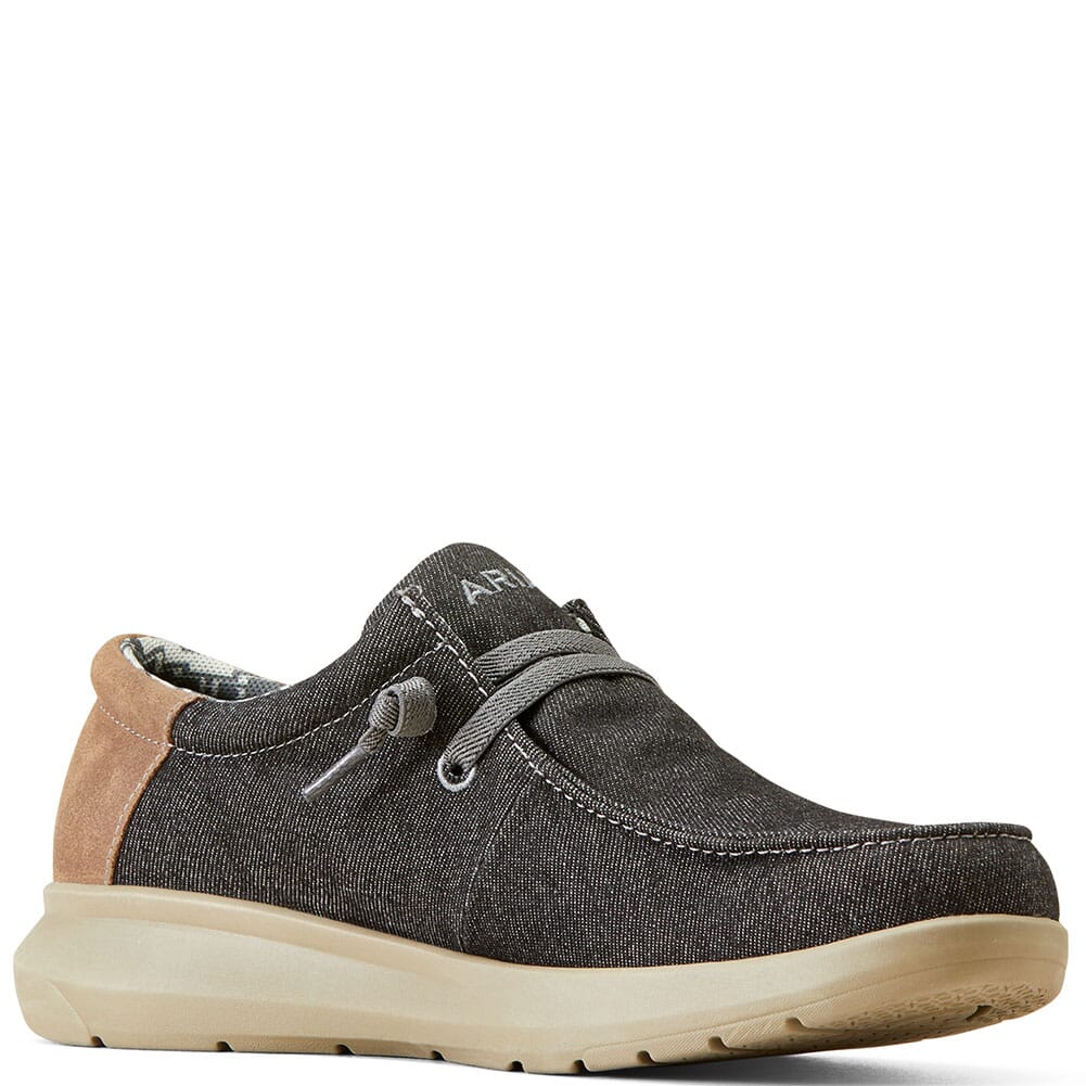 Ariat men's casual slip-on moccasin shoe with canvas upper and light cushioned sole