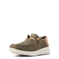 Ariat men's slip-on casual shoe with knit upper, lace detail, and white sole