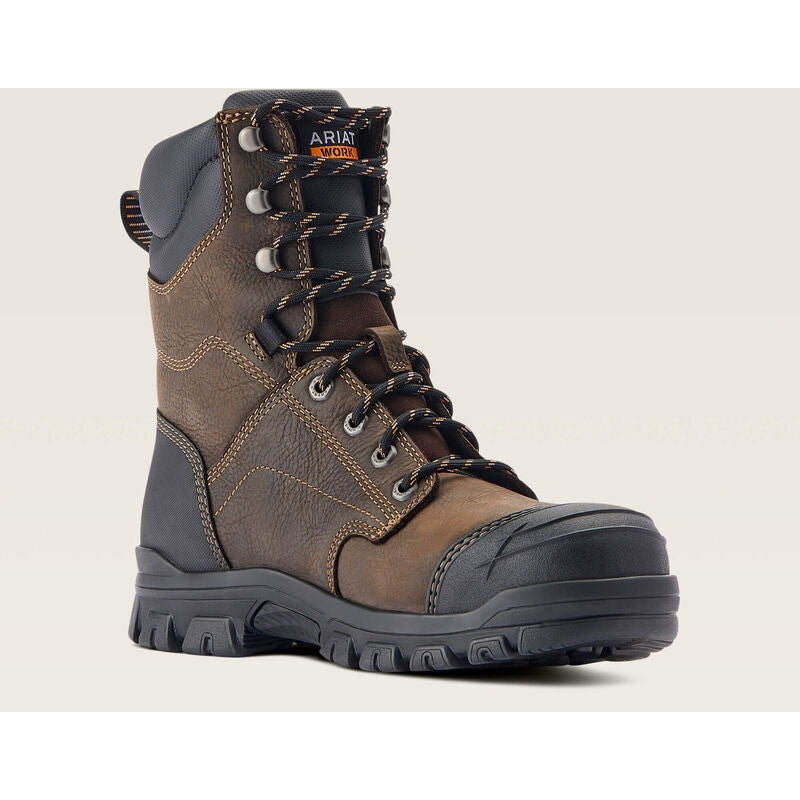 Ariat Work men's 8-inch lace-up steel toe waterproof work boot with rugged lug sole