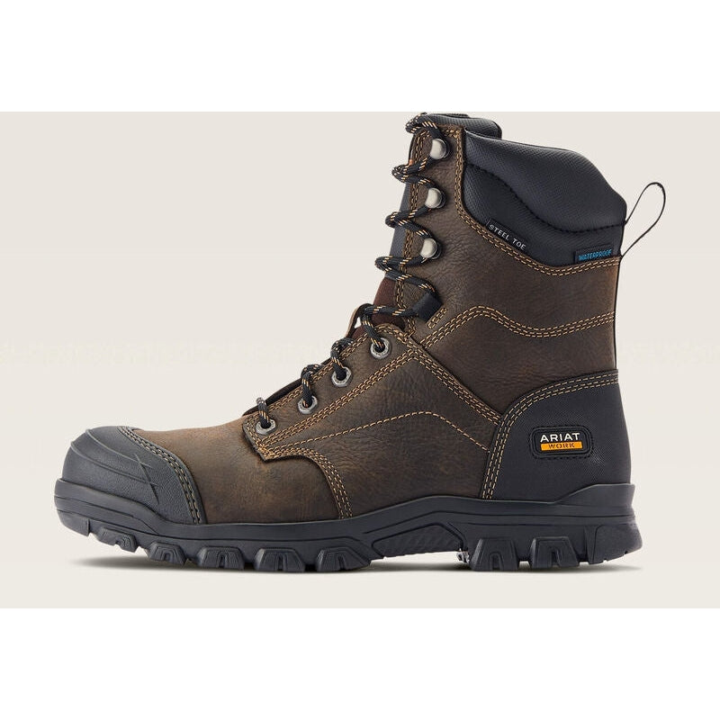 Ariat Work men's 8-inch waterproof steel toe lace-up work boot with rugged outsole