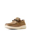 Ariat mens casual moccasin-toe slip-on shoe with dark laces and white sole