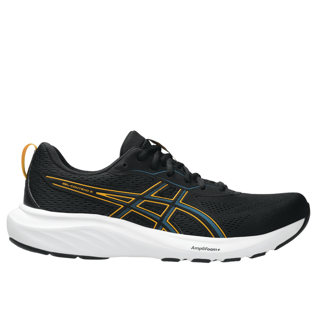 ASICS Gel-Contend 9 men's running shoe with white Amplifoam sole, lateral view