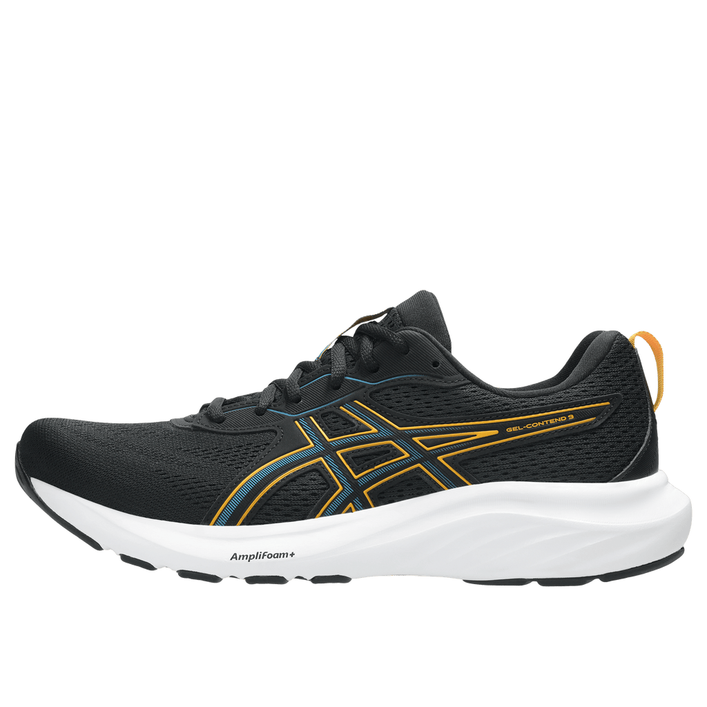 ASICS Gel-Contend 9 men's running shoe with white Amplifoam sole, lateral view