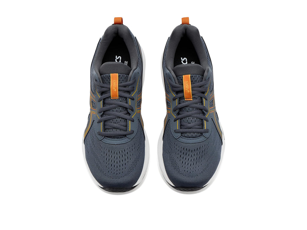 Top-down view of a pair of ASICS Gel-Contend 9 men's running shoes with laces