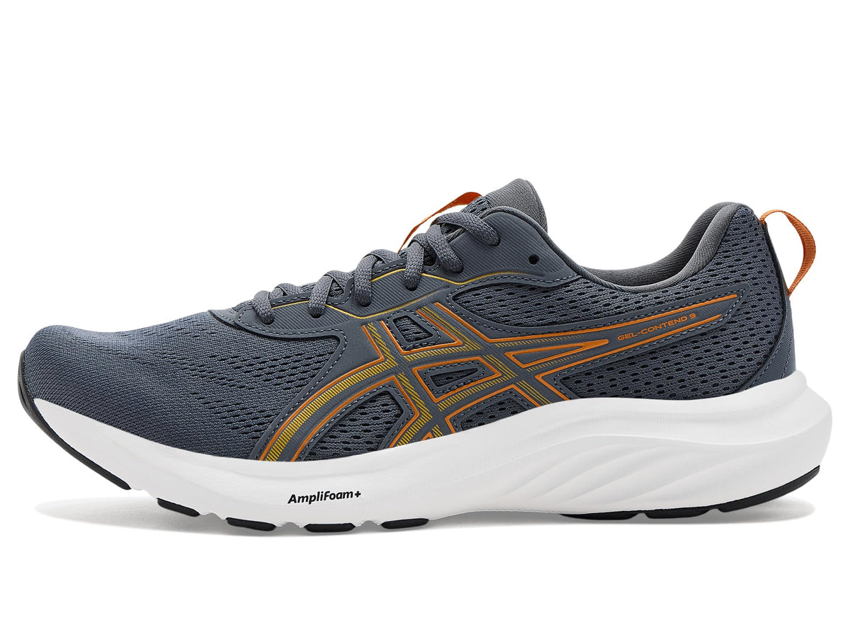 ASICS Gel-Contend 9 mens running shoe lateral view with white Amplifoam midsole