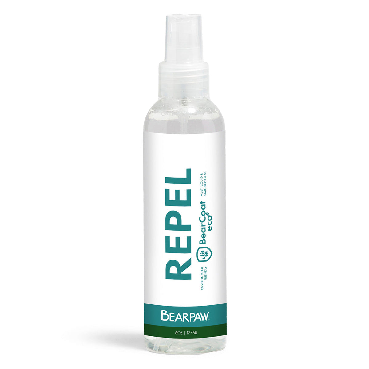Bearpaw BearCoat Eco Repel water repellent spray bottle, 6 oz pump dispenser