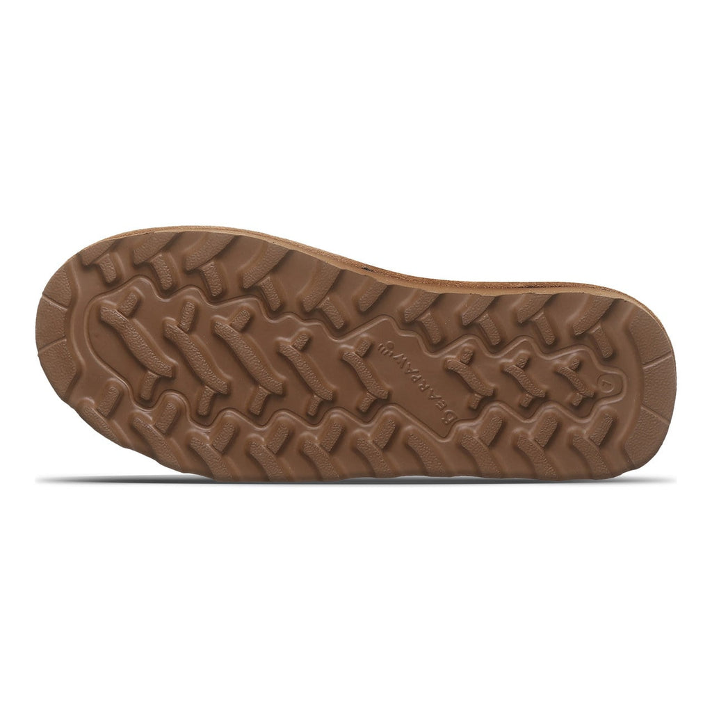 Bottom sole view of Bearpaw womens boot showing detailed tread pattern and grip