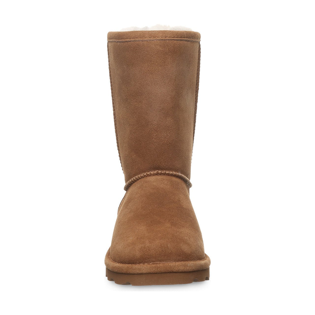 Bearpaw Elle Short women's suede boot with shearling lining, front view