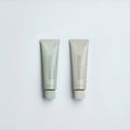 Birkenstock Exfoliating Foot Scrub and Nourishing Foot Balm tubes side by side