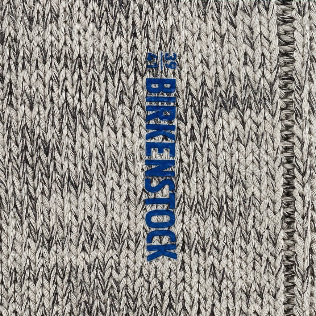 Close-up detail of Birkenstock cotton twist sock showing knit texture and brand label