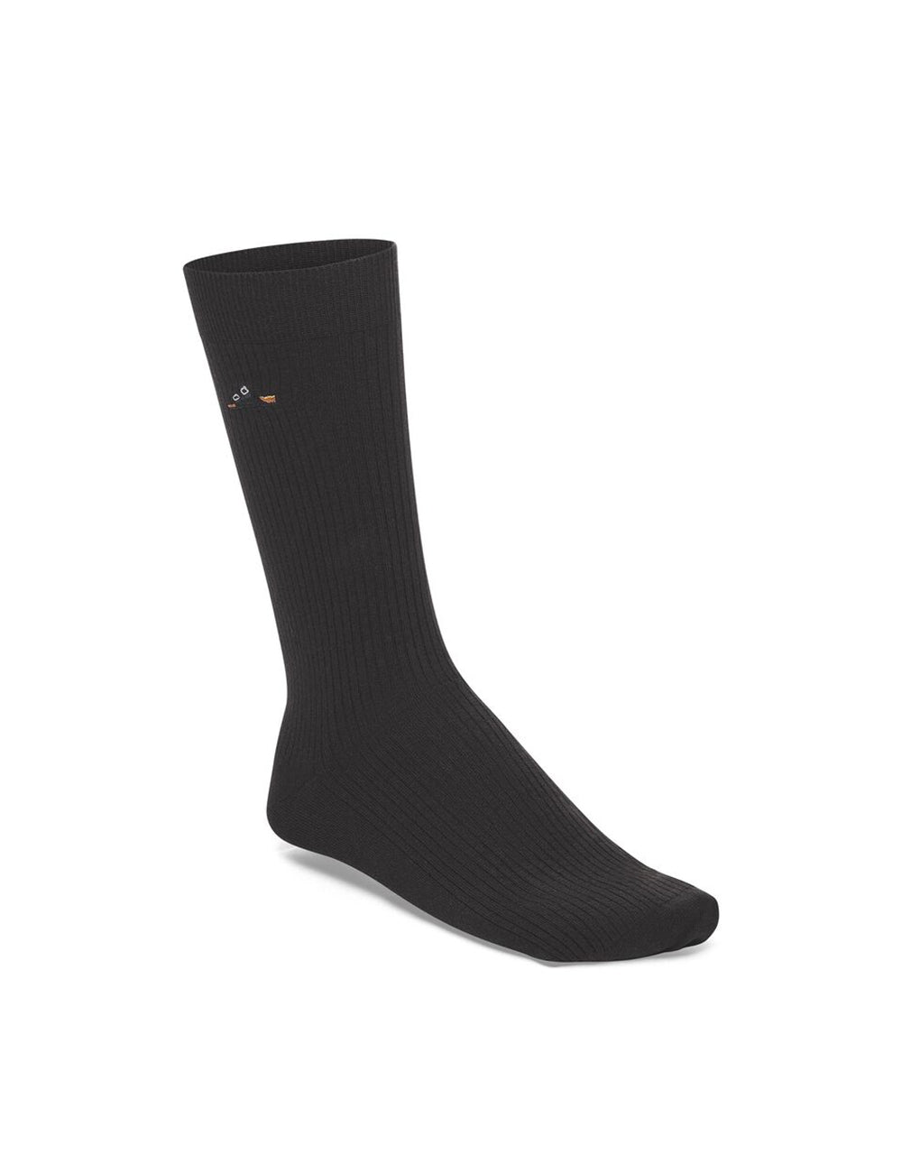 Birkenstock ribbed cotton crew sock displayed upright on invisible foot form