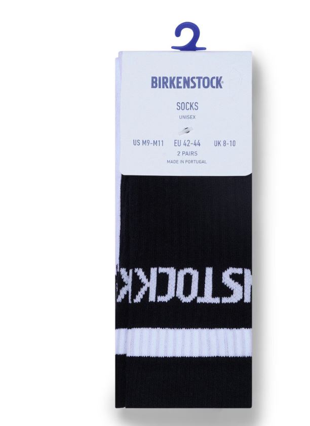 Birkenstock unisex socks two-pack in packaging, size EU 42-44, made in Portugal