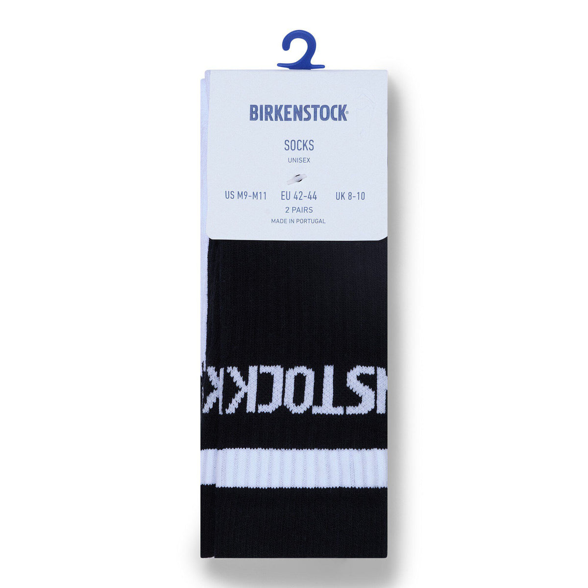Birkenstock unisex socks two-pack in packaging, size US M9-M11, made in Portugal