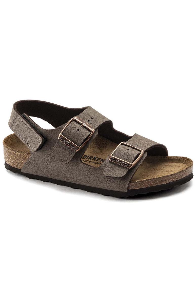 Birkenstock kids Milano sandal with two adjustable buckle straps and cork footbed