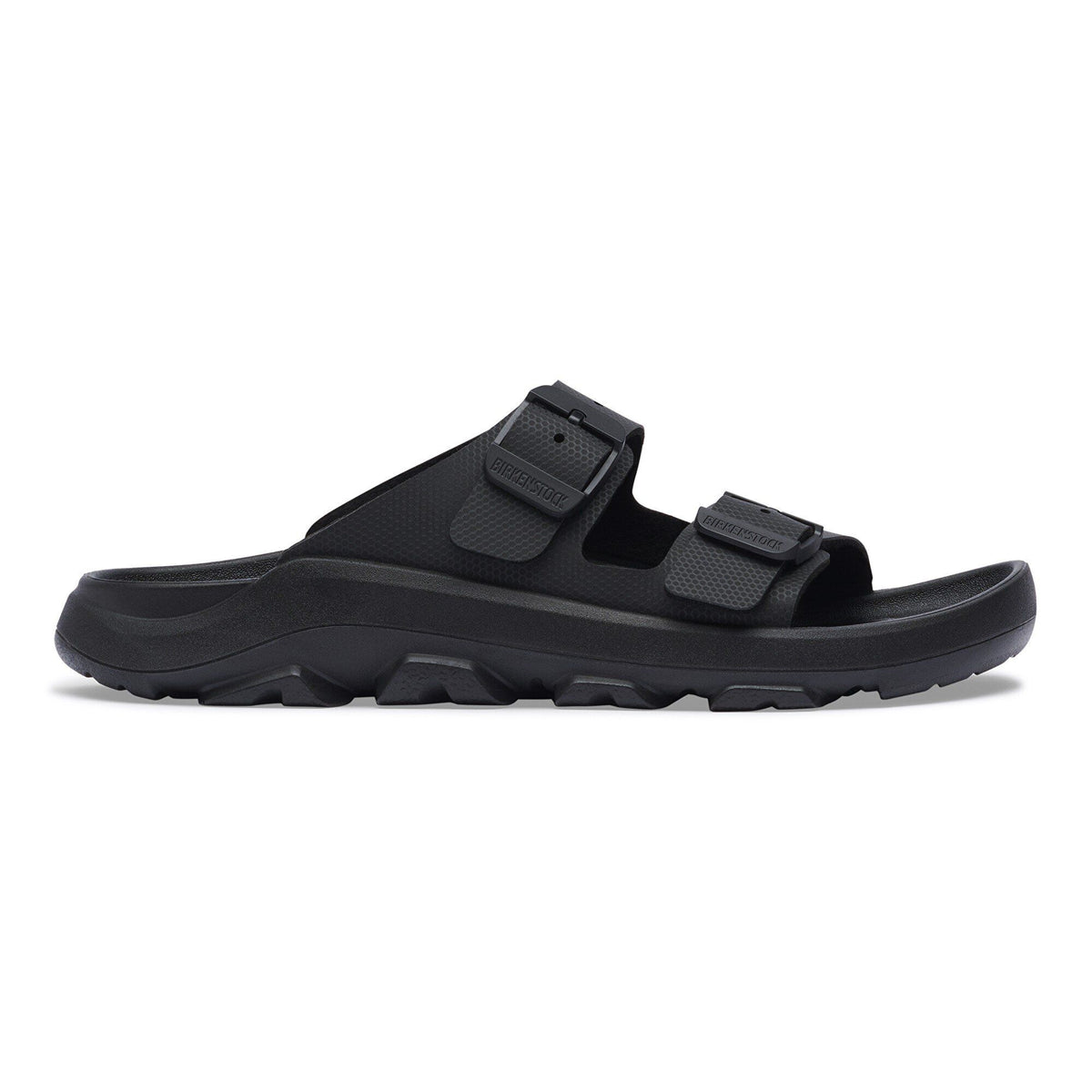 Birkenstock Mogami Terra Slide sandal with two adjustable buckle straps and rugged outsole