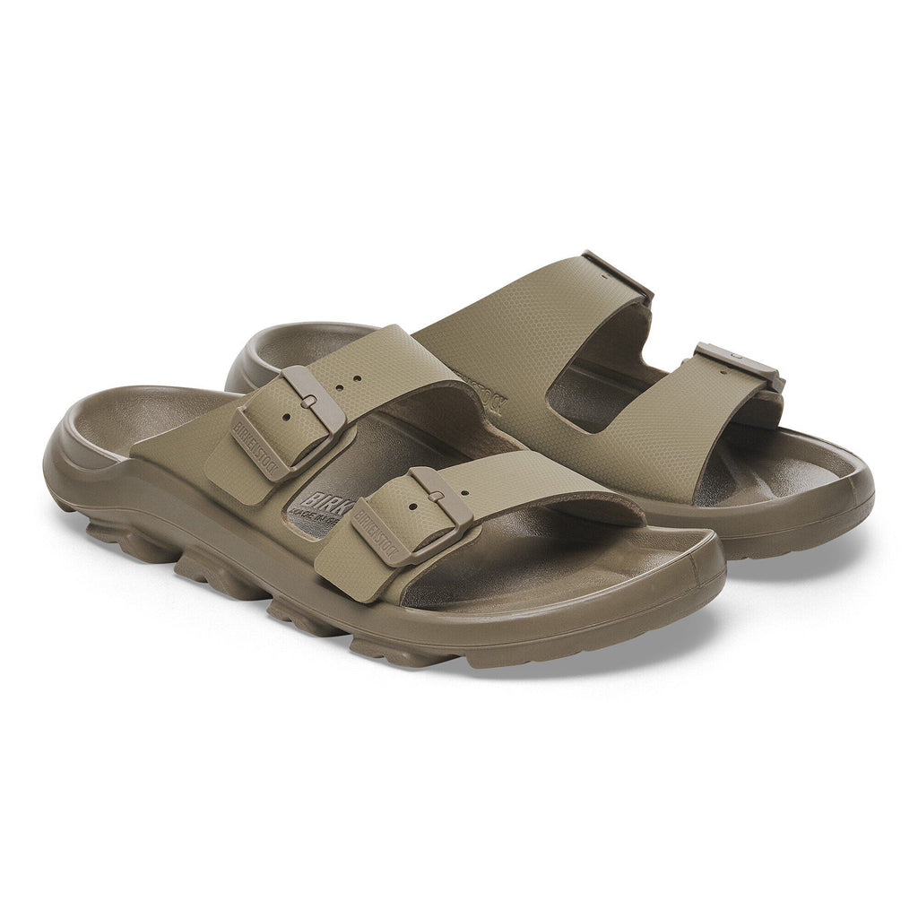 Birkenstock Mogami Terra Slide sandals with two adjustable buckle straps and chunky outsole
