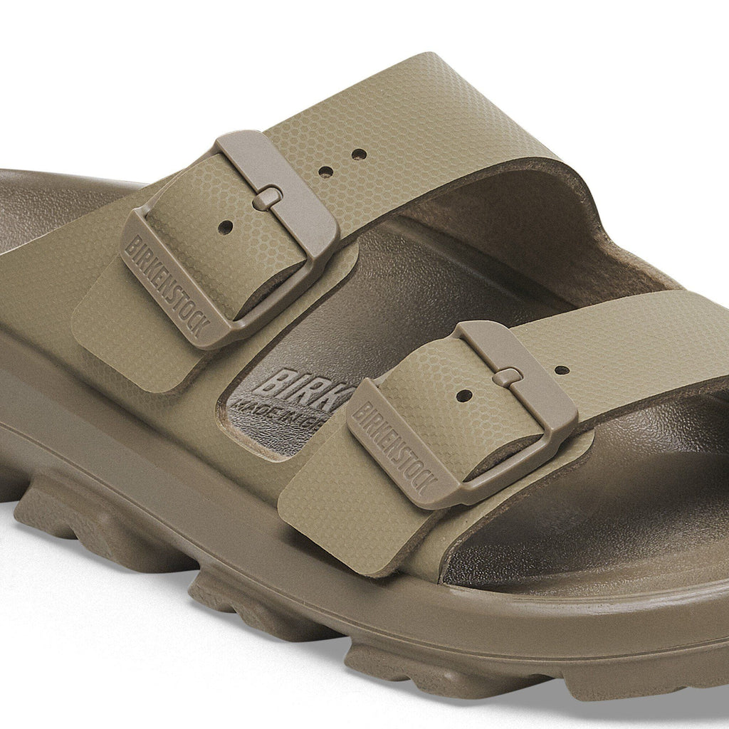 Birkenstock Mogami Terra slide sandal with two adjustable buckle straps and chunky lug sole
