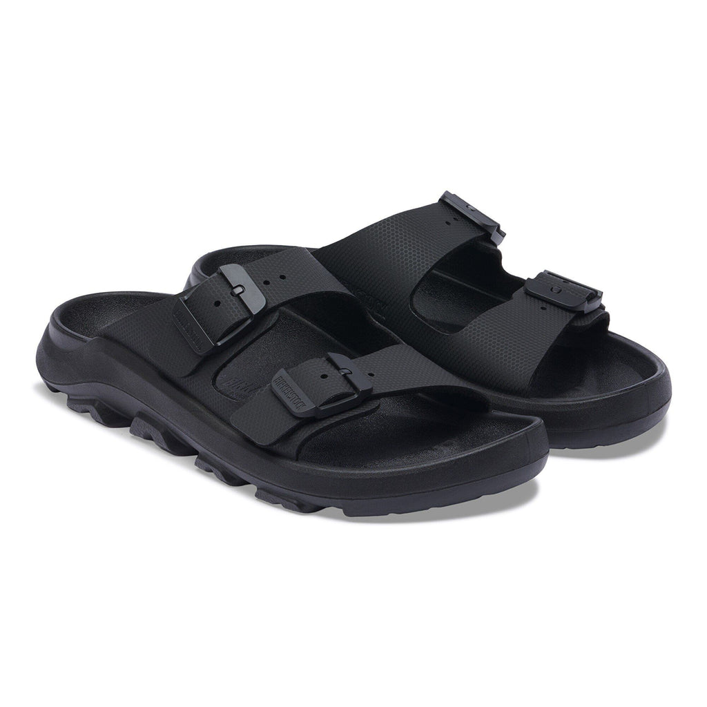 Birkenstock Mogami Terra slide sandals with two adjustable buckle straps and rugged outsole