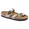 Birkenstock Mayari sandal with toe-loop strap, buckle closures, and cork footbed