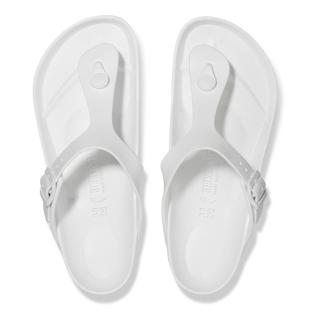Birkenstock Gizeh EVA thong sandals with toe post and ankle buckle strap, top view