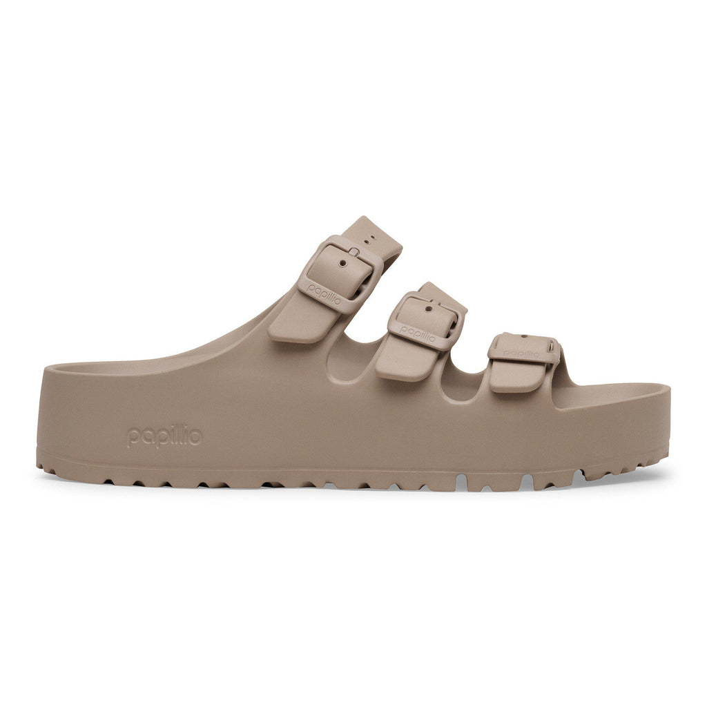 Papillio by Birkenstock platform EVA sandal with three adjustable buckle straps, side view
