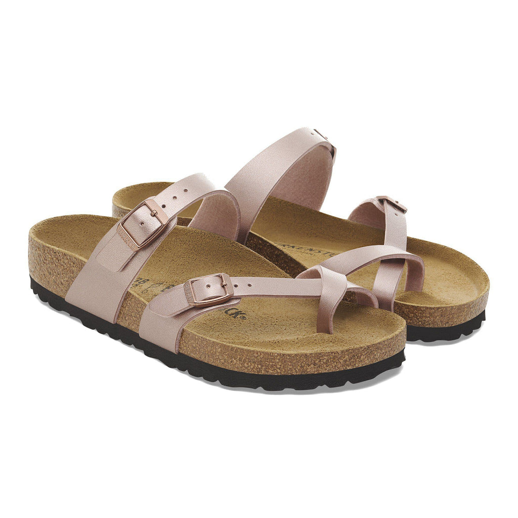 Birkenstock Mayari toe-loop sandals with cork footbed and adjustable buckle straps