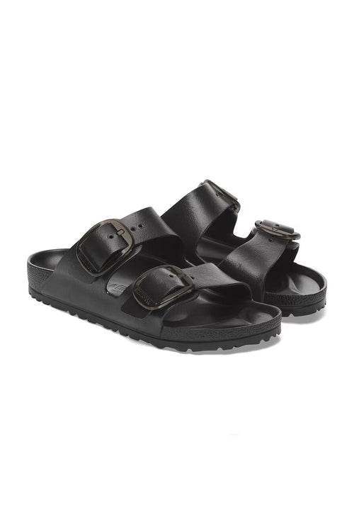 Birkenstock Arizona Big Buckle EVA sandals with two adjustable straps, angled pair view