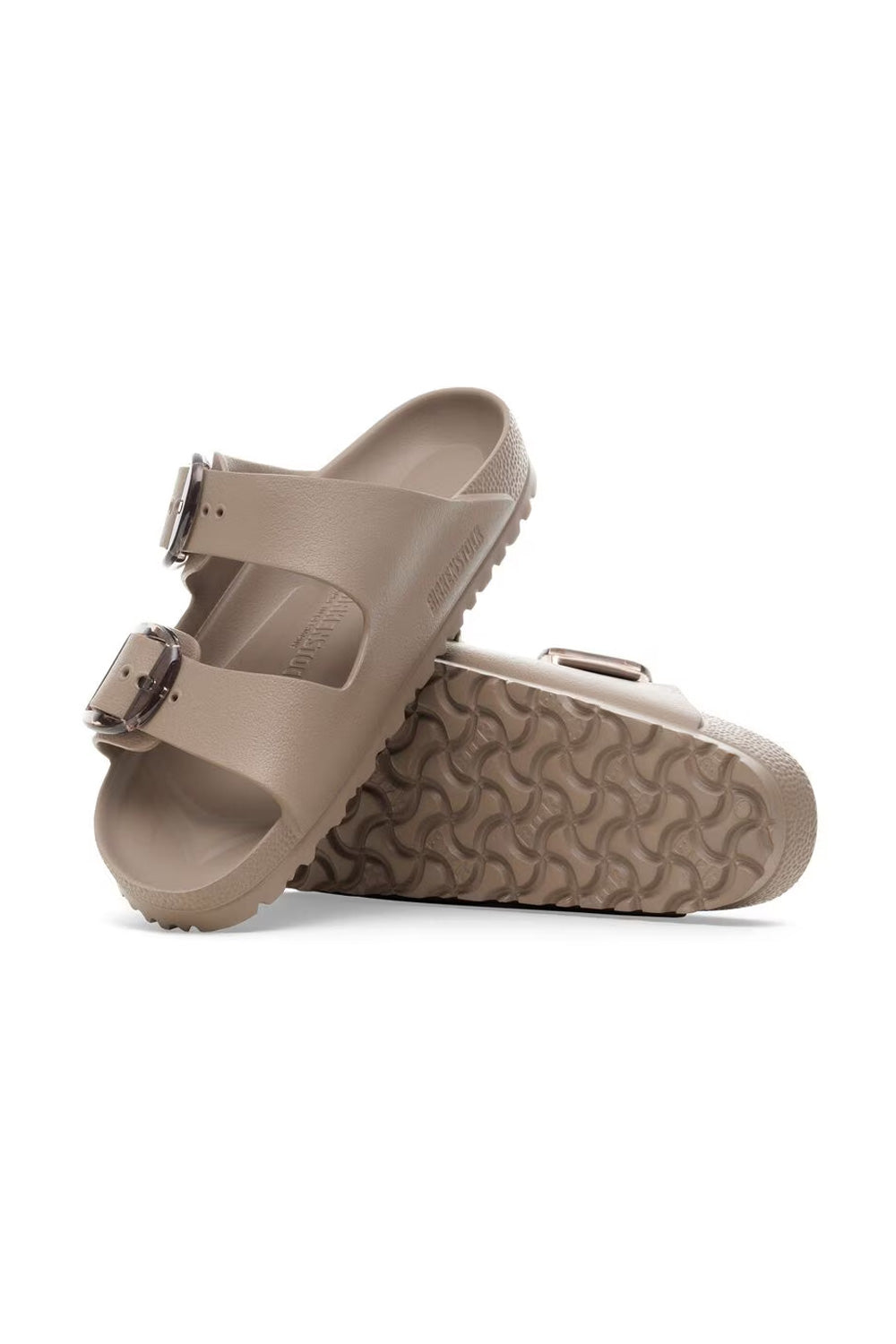 Birkenstock Arizona Big Buckle EVA sandals shown as a pair, angled view displaying sole and straps