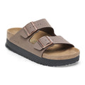 Birkenstock Papillio Arizona Platform sandal with two adjustable buckle straps and cork footbed