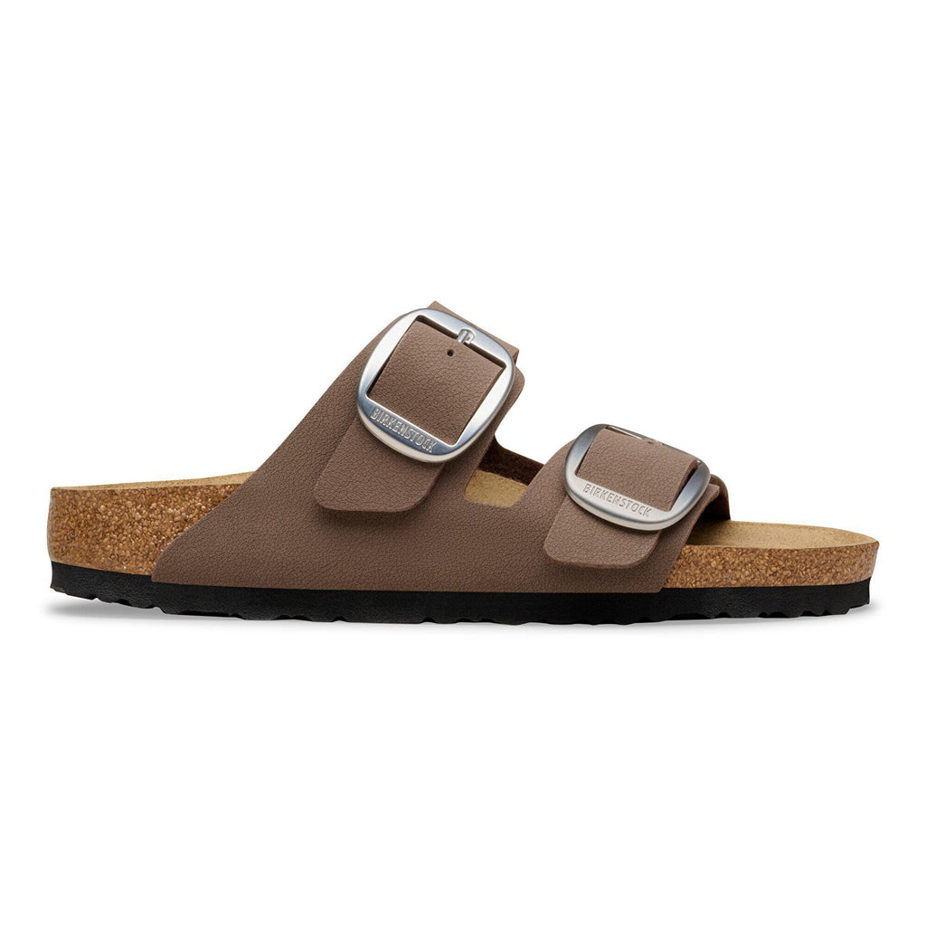 Birkenstock Arizona Big Buckle sandal with cork footbed and two oversized buckle straps, side view