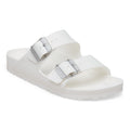 Birkenstock Arizona EVA two-strap slide sandal with adjustable buckles on white background