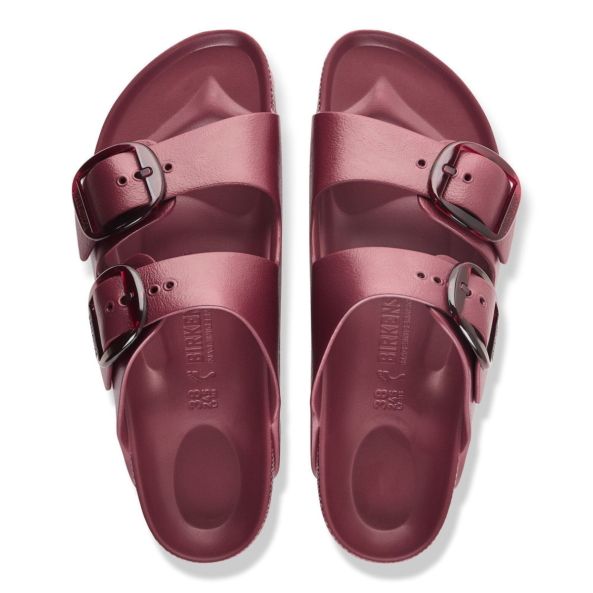Birkenstock Arizona Big Buckle EVA sandals with two straps and large buckles, top view