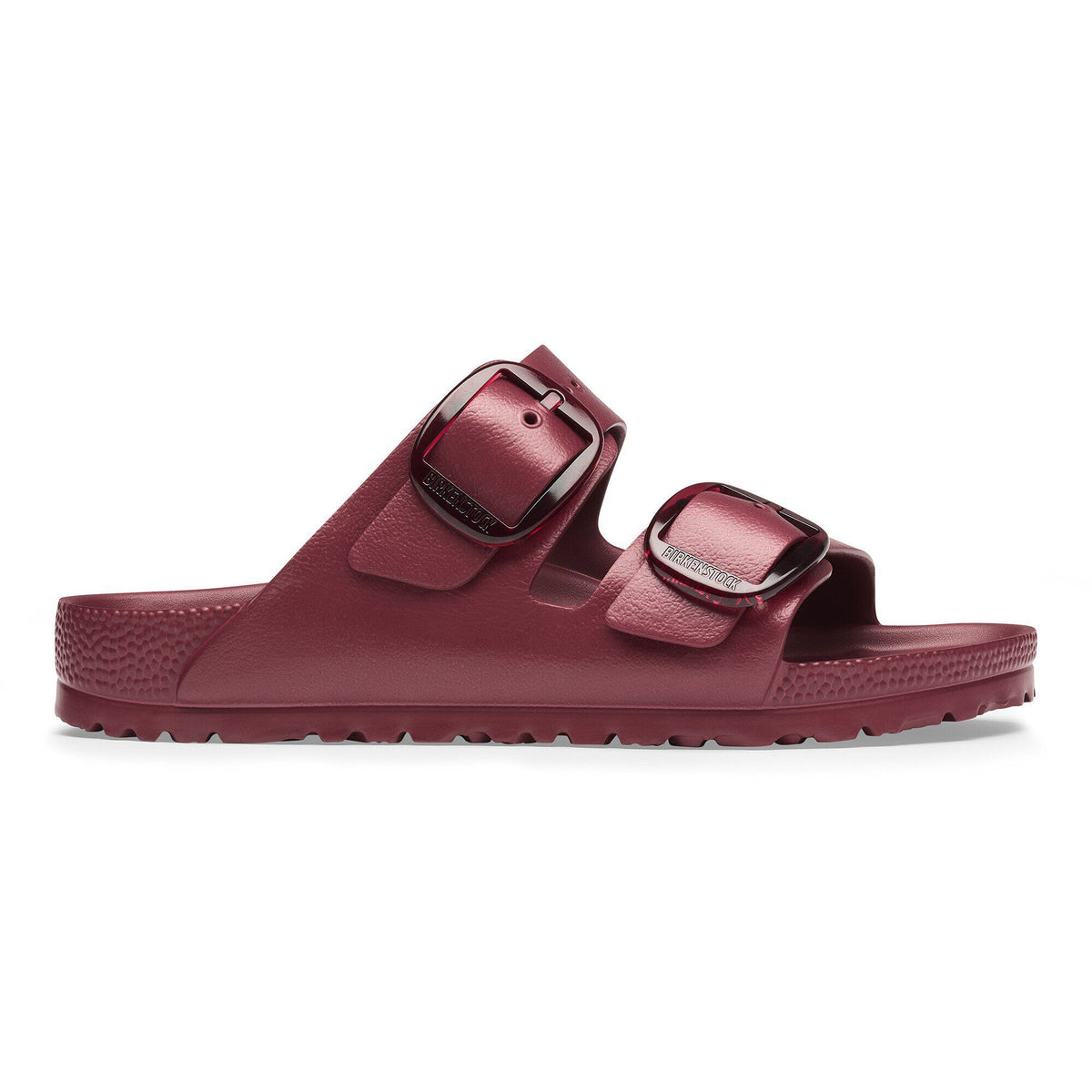 Birkenstock Arizona Big Buckle EVA slide sandal with two adjustable straps, lateral view