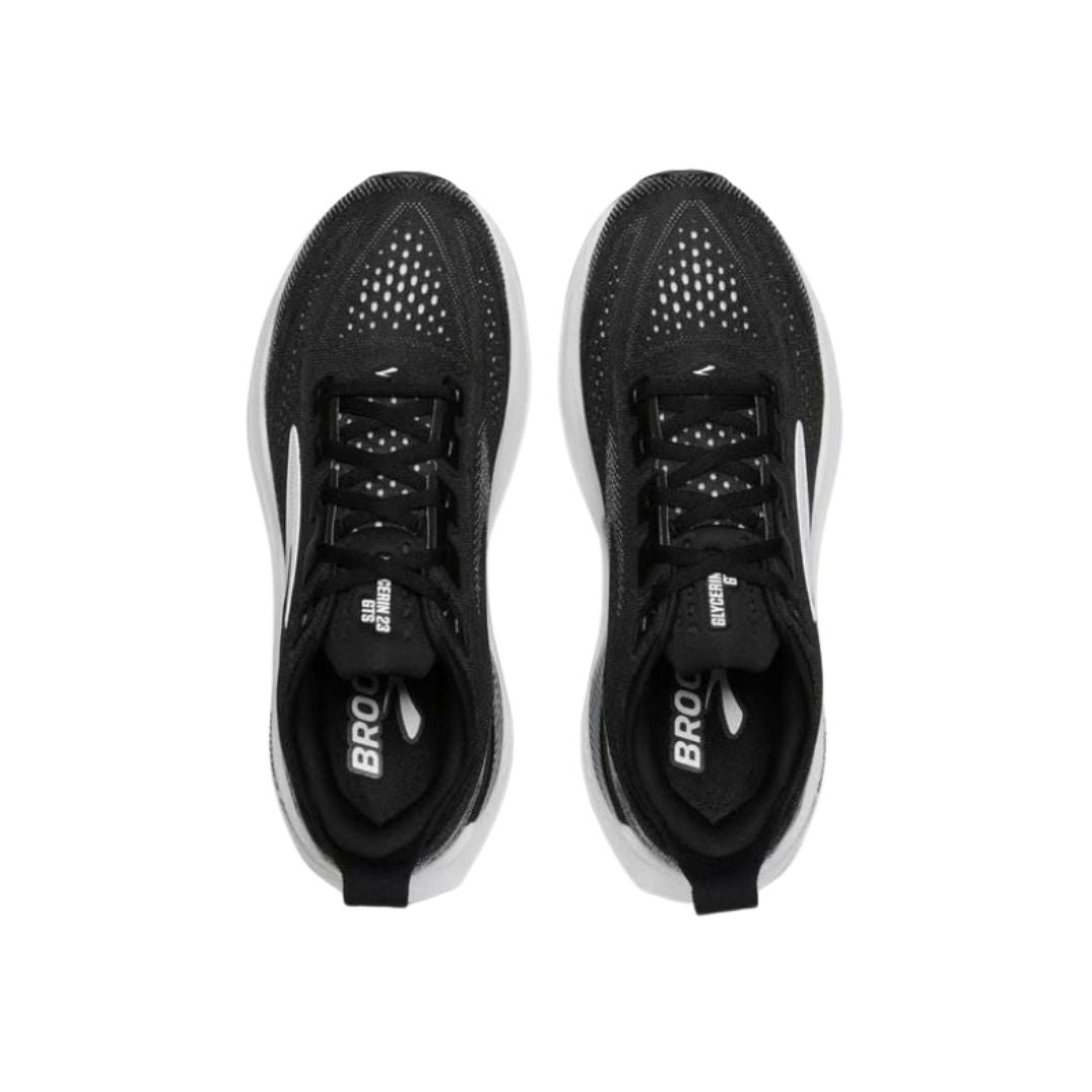 Brooks Glycerin GTS 23 mens running shoes shown from top-down overhead view as a pair