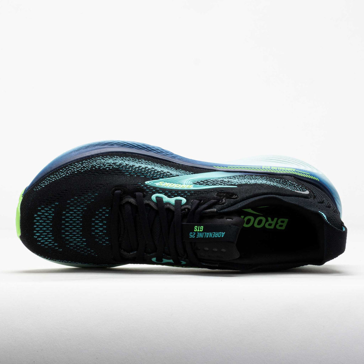 Brooks Adrenaline GTS 25 men's running shoe shown from top-down overhead angle