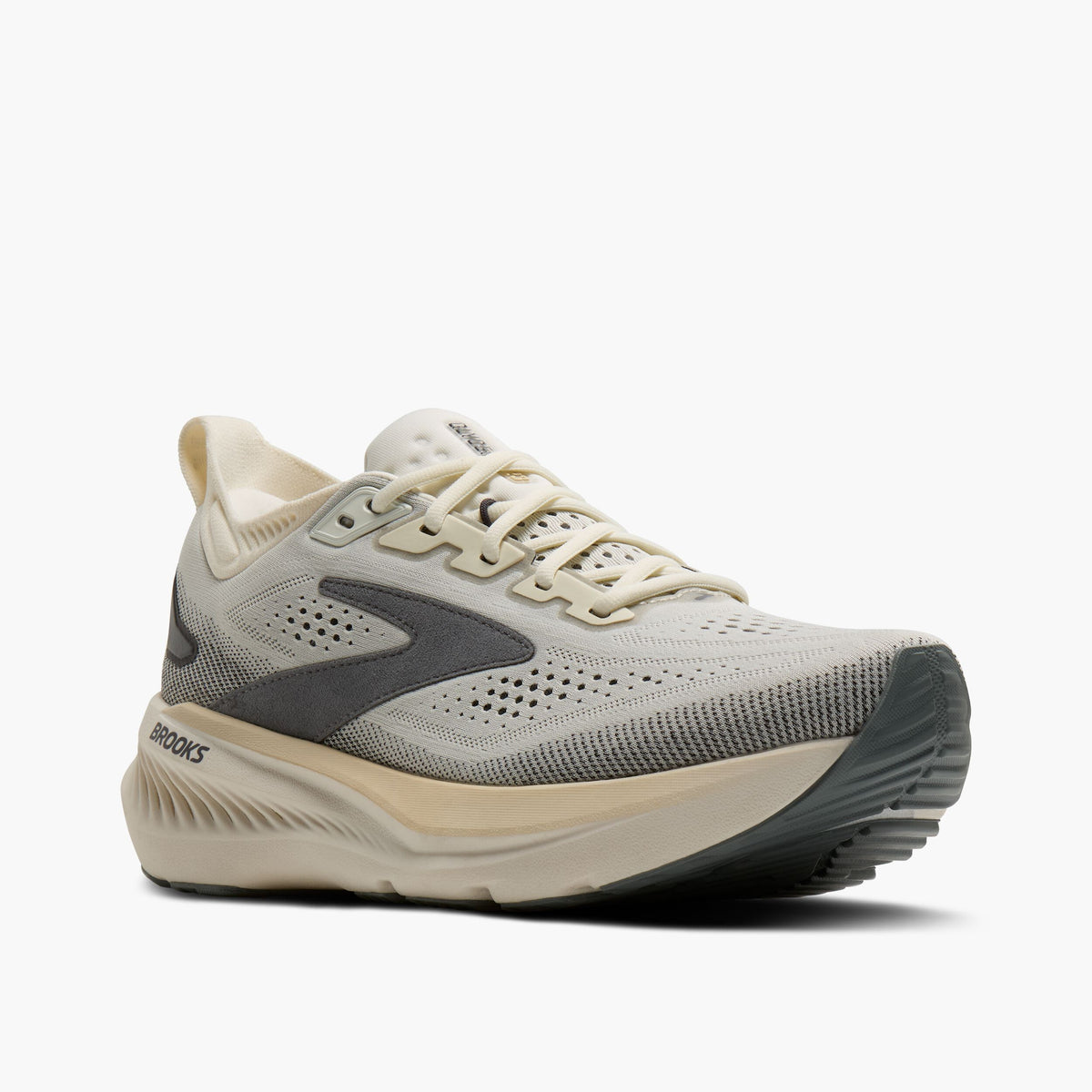 Brooks Glycerin 23 men's running shoe shown at a three-quarter front angle