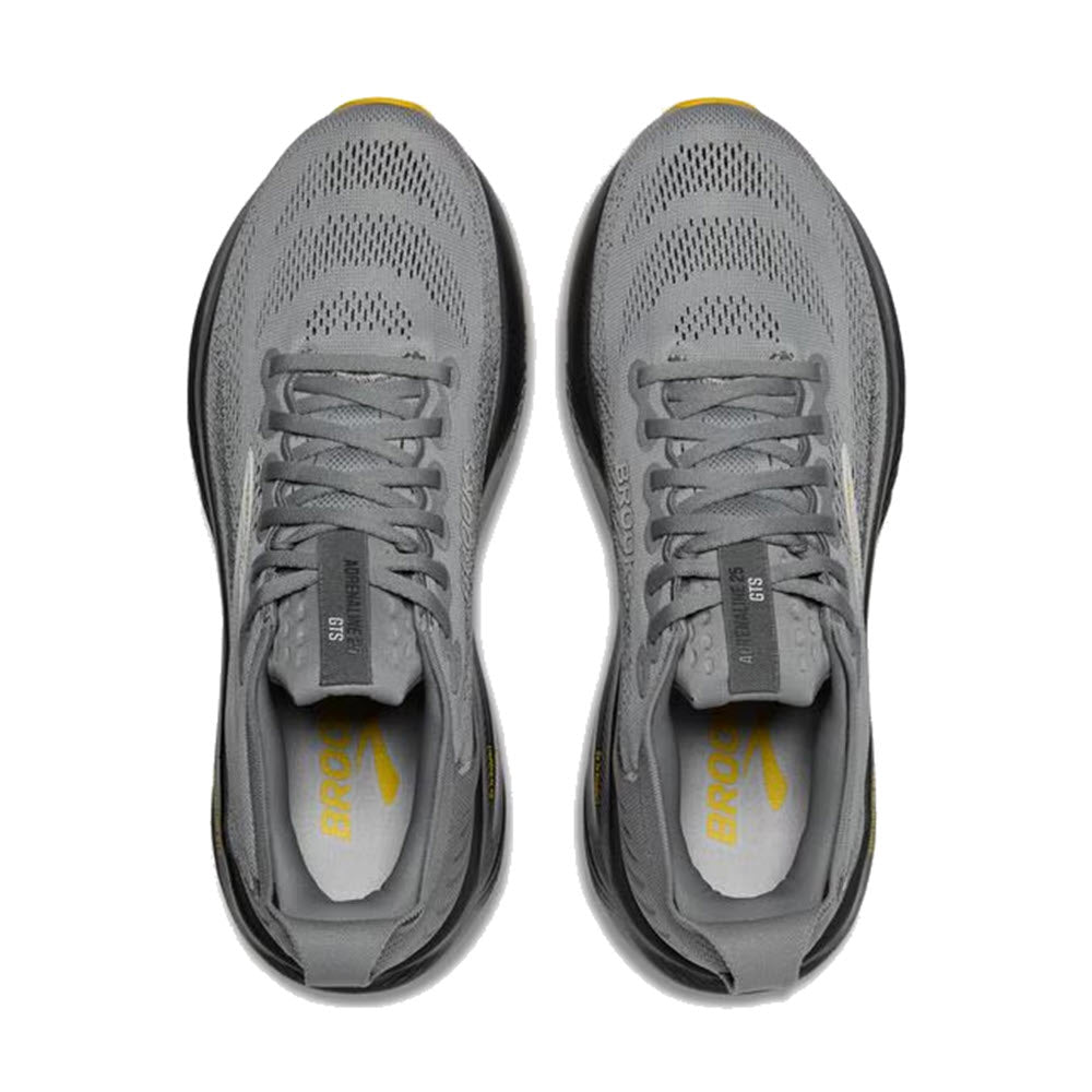 Brooks Adrenaline GTS 25 men's running shoes shown from top-down perspective, pair