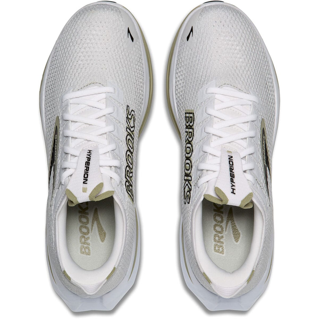 Brooks Hyperion 3 mens running shoes shown from overhead angle as a pair