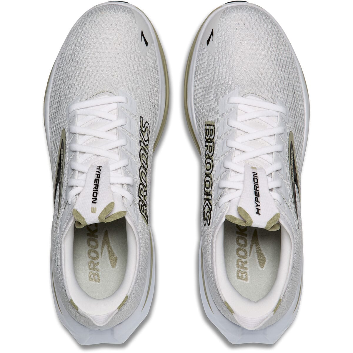 Brooks Hyperion 3 mens running shoes shown from overhead angle as a pair