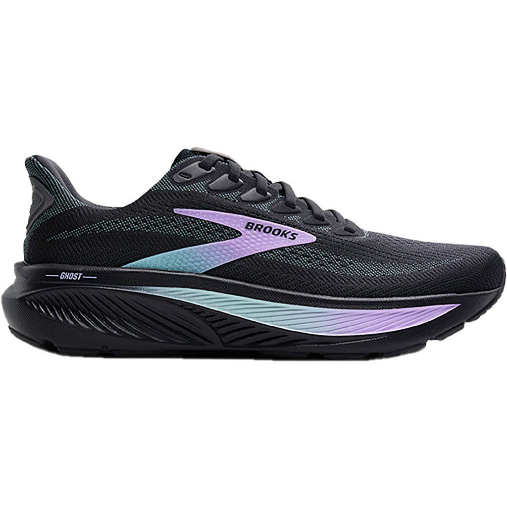 Brooks Ghost 17 women's running shoe with cushioned sole, lateral side view