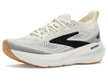 Brooks Glycerin 23 women's running shoe with white knit upper and thick cushioned sole