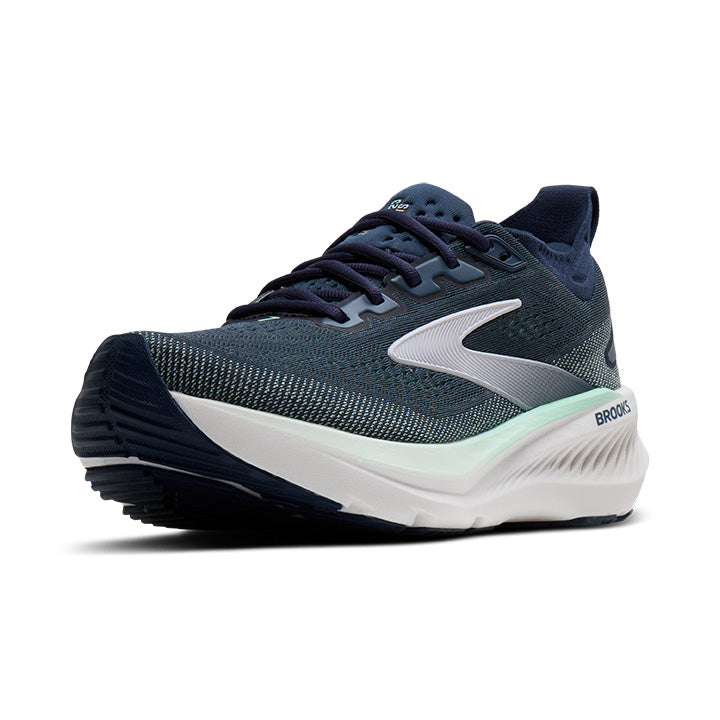 Brooks Glycerin GTS 23 women's running shoe, front three-quarter view on white background