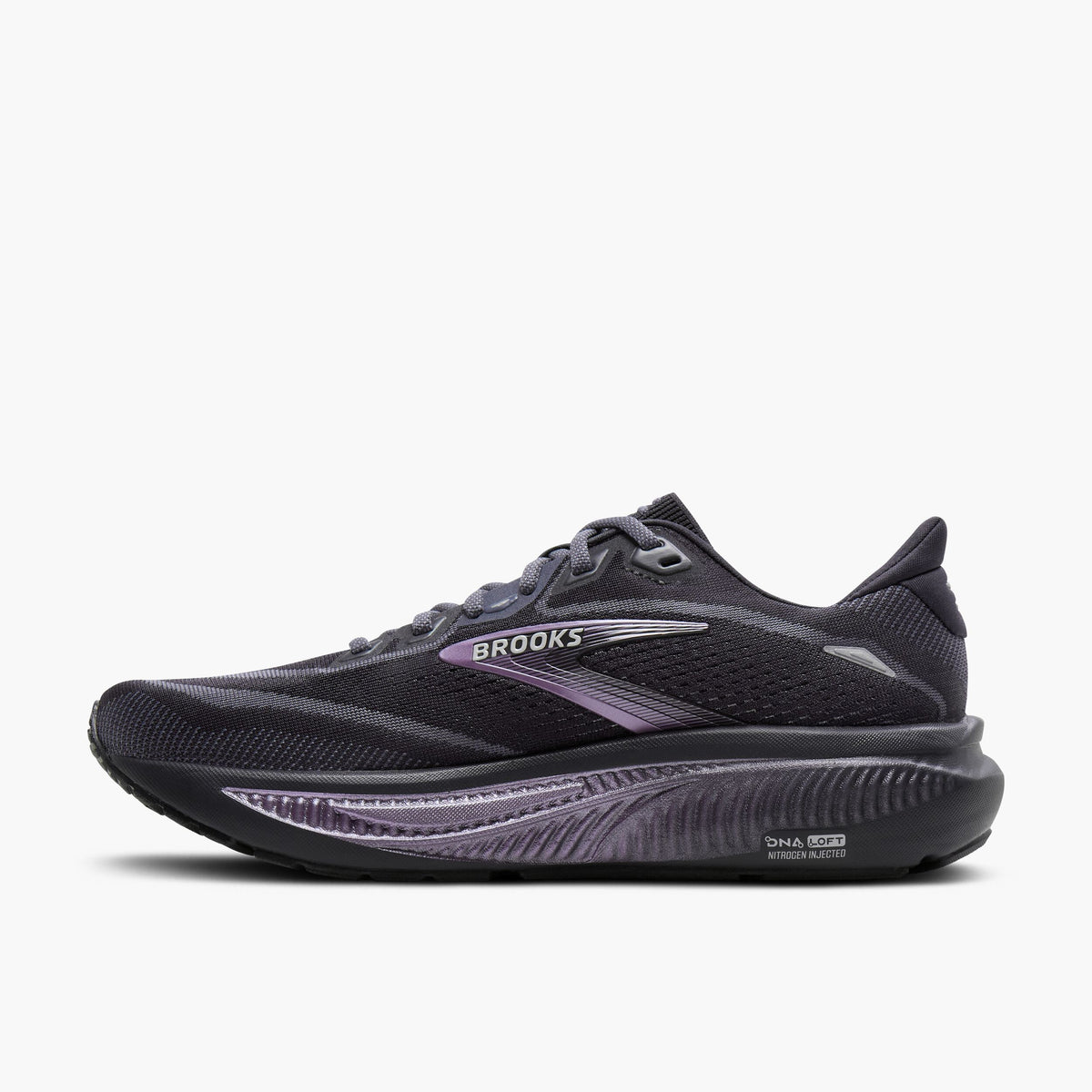 Brooks Ghost 18 women's running shoe with DNA LOFT nitrogen-injected midsole, lateral view