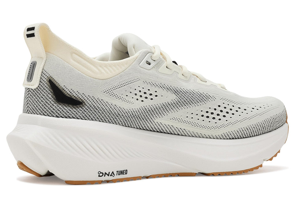 Brooks Glycerin 23 womens running shoe, rear three-quarter view showing knit upper and thick midsole