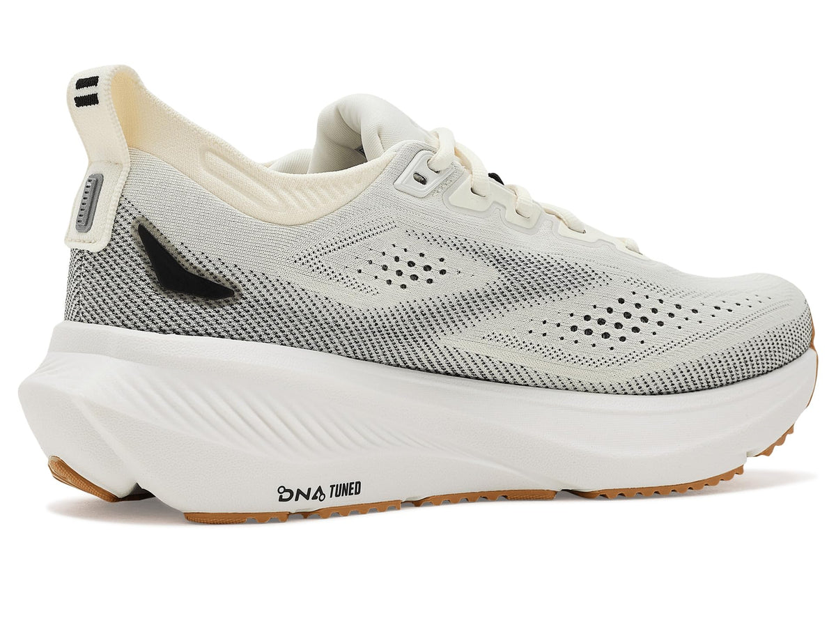 Brooks Glycerin 23 womens running shoe, rear three-quarter view showing knit upper and thick midsole